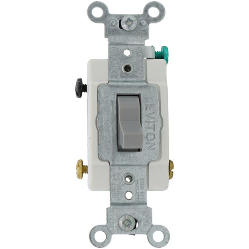Main product image of 3-Way, Side Wired, Commercial Grade Switch 20 Amp - Gray (120/277V)