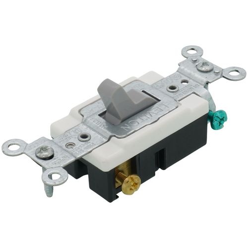 Main product image of 3-Way, Side Wired, Commercial Grade Switch 20 Amp - Gray (120/277V)