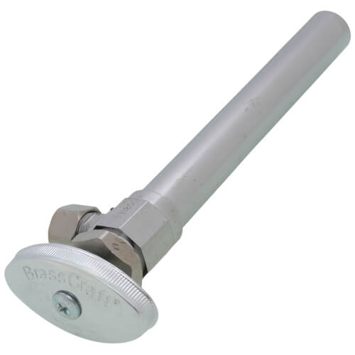 Main product image of 1/2" Nom Sweat x 3/8" OD Comp Multi-Turn Sweat Angle Stop w/ 5" Sweat Extension Tube (Chrome Plated)