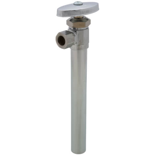 Main product image of 1/2" Nom Sweat x 3/8" OD Comp Multi-Turn Sweat Angle Stop w/ 5" Sweat Extension Tube (Chrome Plated)