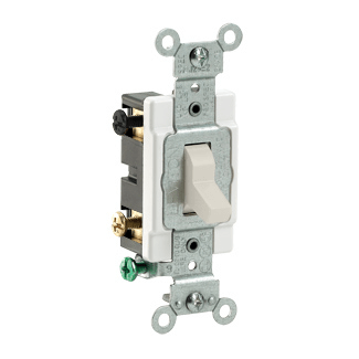 Main product image of 4-Way Commercial, Side Wired Switch, 20 Amp - Light Almond (120/277V)