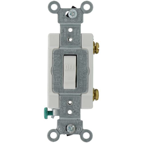 Main product image of Single-Pole, Commercial Grade Back/Side Wired Switch, 15A - White (120/277V)