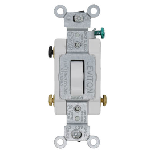 Main product image of 3-Way, Commercial Grade Back/Side Wired Switch, 15A - White (120/277V)