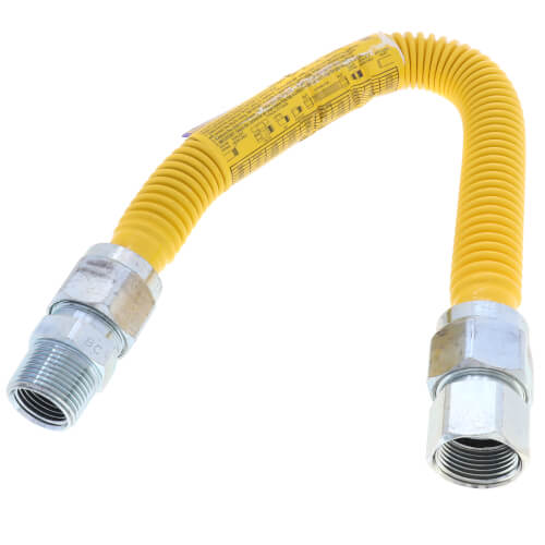 Main product image of 3/4" ID (7/8" OD) ProCoat Stainless Steel Gas Connector w/ 3/4" FIP x 3/4" MIP Fittings (18" Length)