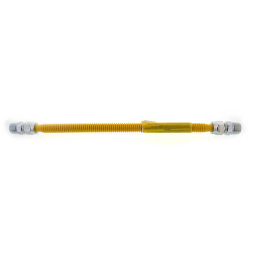 Main product image of 1/2" ID (5/8" OD) ProCoat Coated Stainless Steel Gas Connector w/ 3/4" MIP Fittings (18" Length)