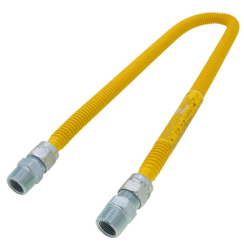 Main product image of 1/2" ID (5/8" OD) ProCoat Coated Stainless Steel Gas Connector w/ 3/4" MIP Fittings (36" Length)