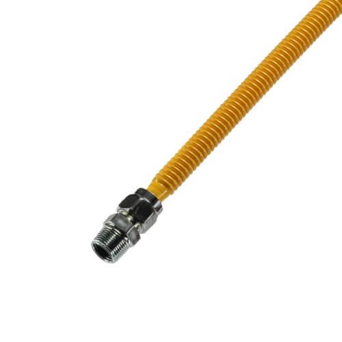 Main product image of 1/2" ID (5/8" OD) ProCoat Coated Stainless Steel Gas Connector w/ 3/4" MIP Fittings (48" Length)