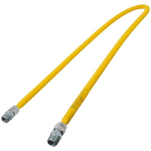 Main product image of 1/2" ID (5/8" OD) ProCoat Coated Stainless Steel Gas Connector w/ 3/4" MIP Fittings (72" Length)