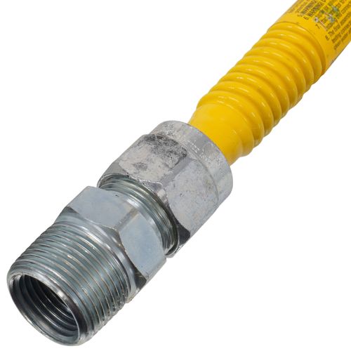 Main product image of 1/2" ID (5/8" OD) ProCoat Coated Stainless Steel Gas Connector w/ 3/4" MIP Fittings (72" Length)