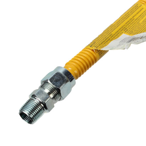 Main product image of 1/2" ID (5/8" OD) ProCoat Coated Stainless Steel Gas Connector w/ 3/4" x 1/2" MIP Fittings (72" Length)