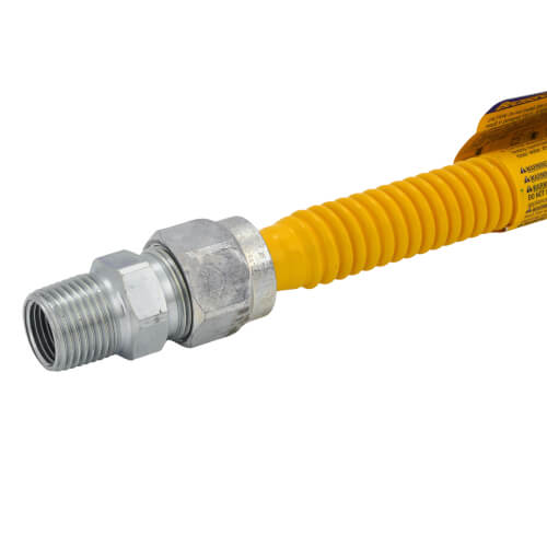Main product image of 1/2" (5/8" OD) ID ProCoat Stainless Steel Gas Connector w/ 1/2" MIP (12" Length)