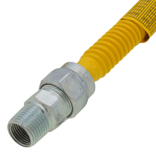 Main product image of 1/2" (5/8" OD) ID ProCoat Stainless Steel Gas Connector w/ 1/2" MIP (18" Length)
