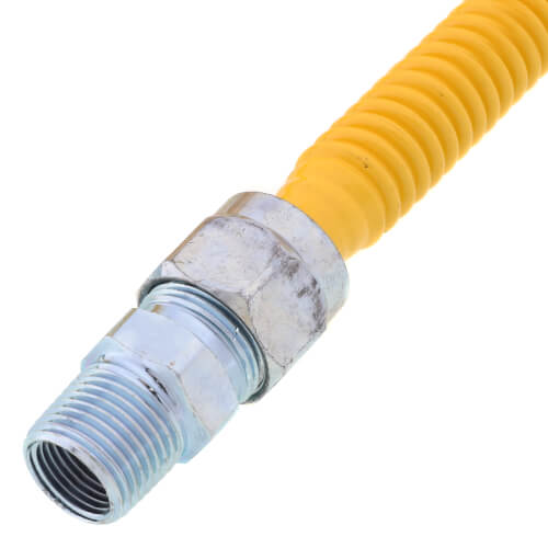Main product image of 1/2" (5/8" OD) ID ProCoat Stainless Steel Gas Connector w/ 1/2" MIP (60" Length)