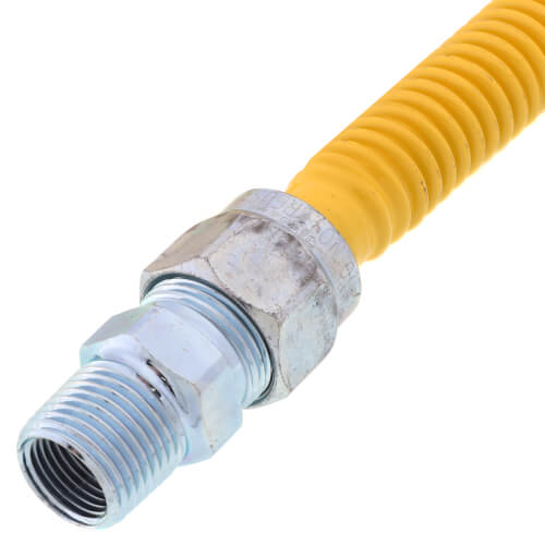 Main product image of 1/2" (5/8" OD) ID ProCoat Stainless Steel Gas Connector w/ 1/2" MIP (60" Length)