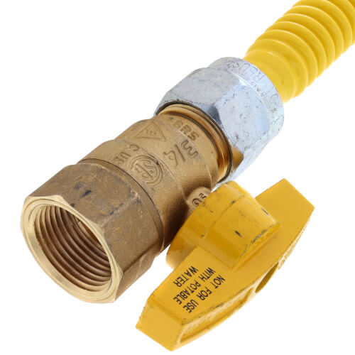 Main product image of 1/2" ID (5/8" OD) ProCoat SS Gas Connector w/ 1/2" MIP Fittings x 3/4" FIP GasBall Valve (36" Length)
