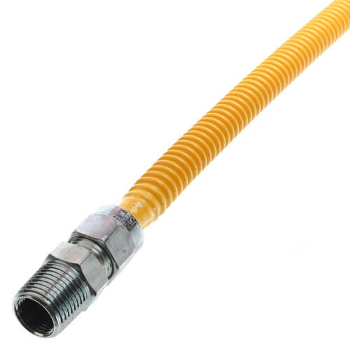 Main product image of 3/8" ID ProCoat Stainless Steel Gas Connector w/ 1/2" MIP, 3/8" FIP Tap (24" Length)