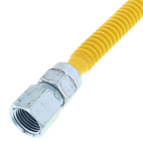 3/8" ID (1/2" OD) ProCoat Coated Stainless Steel Gas Connector w/ 1/2" FIP x 1/2" MIP Fittings (36" Length)