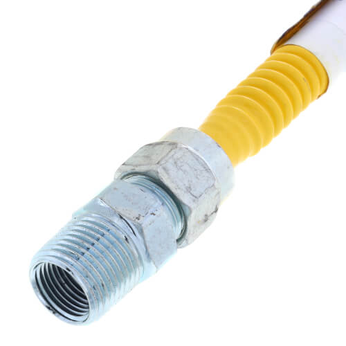 3/8" ID (1/2" OD) ProCoat Coated Stainless Steel Gas Connector w/ 1/2" FIP x 1/2" MIP Fittings (36" Length)