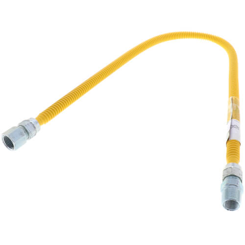 3/8" ID (1/2" OD) ProCoat Coated Stainless Steel Gas Connector w/ 1/2" FIP x 1/2" MIP Fittings (36" Length)