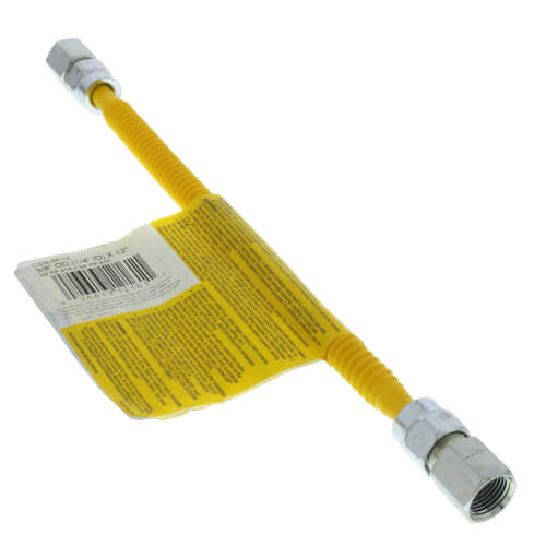 Main product image of 1/4" ID (3/8" OD) ProCoat Stainless Steel Gas Connector w/ 3/8" FIP x 3/8" FIP (12" Length)
