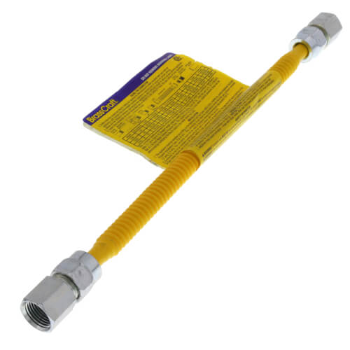 Main product image of 1/4" ID (3/8" OD) ProCoat Stainless Steel Gas Connector w/ 3/8" FIP x 3/8" FIP (12" Length)