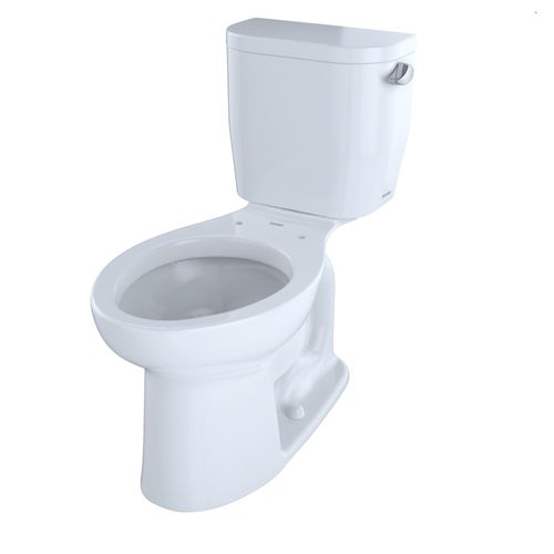 Main product image of Entrada Two-Piece Elongated 1.28 GPF Universal Height Toilet with Right-Hand Trip Lever, Cotton White - CST244EFR#01