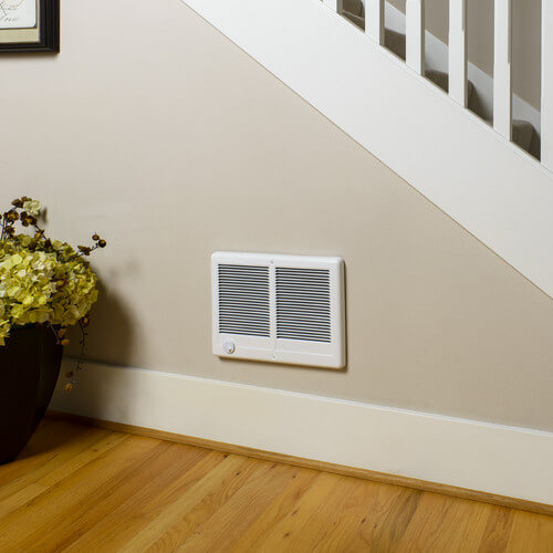 Main product image of Com-Pak Twin Plus White Wall Fan Heater, 3000/2250 Watt (240/208V)