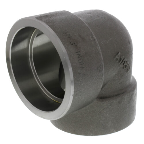 Main product image of 3" 3000# A105N Carbon Steel Socket Weld 90 Elbow