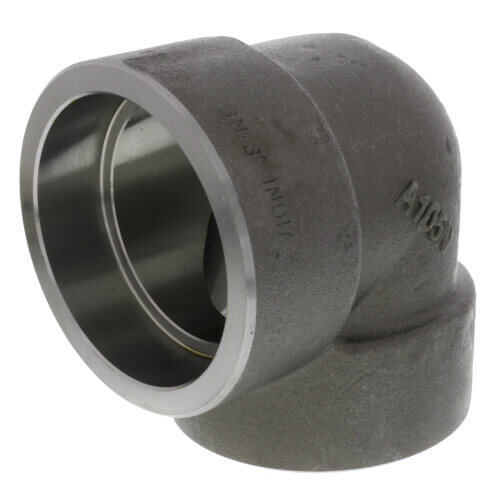 Main product image of 4" 3000# A105N Carbon Steel Socket Weld 90 Elbow