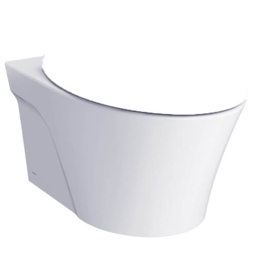 Main product image of AP 1.28/0.9 gpf Dual Flush Wall Mounted Elongated Toilet Bowl Only w/ CeFiONtect, Less Seat (Cotton White)