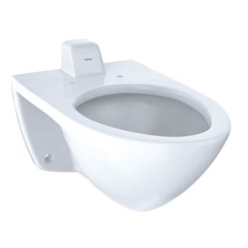 Main product image of Commercial 1.0/1.28/1.6 gpf Flushometer Ultra-High Efficiency Elongated Toilet Bowl with Cefiontect (Cotton White)