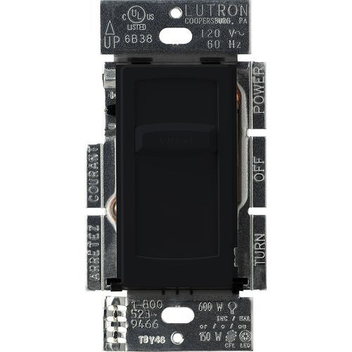 Main product image of Skylark Contour Slide-to-Off LED+ Dimmer Switch, 150W LED or 600W Inc/Hal, 1 Pole Only, 120V, Black