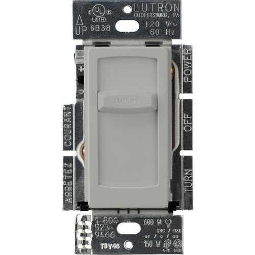 Main product image of Skylark Contour Slide-to-Off LED+ Dimmer Switch, 150W LED or 600W Inc/Hal, 1 Pole Only, 120V, Gray