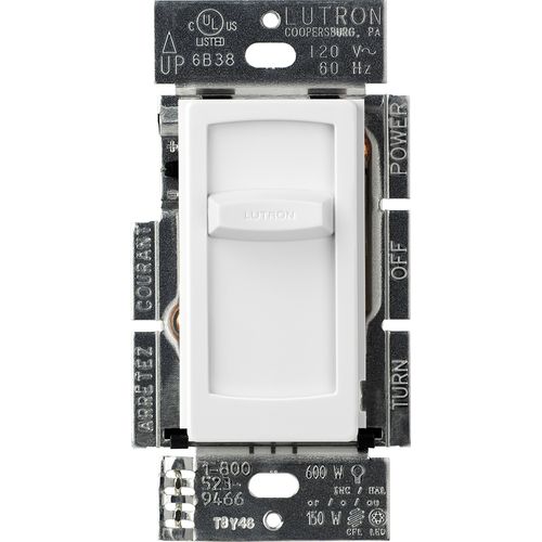 Main product image of Skylark Contour Slide-to-Off LED+ Dimmer Switch, 150W LED or 600W Inc/Hal, 1 Pole Only, 120V, White