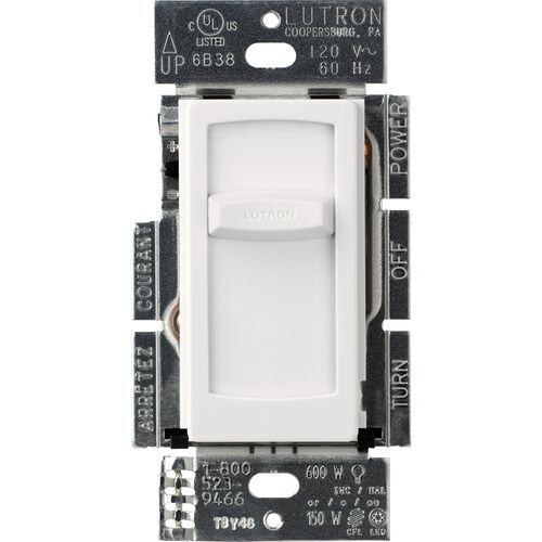 Main product image of Skylark Contour Slide-to-Off LED+ Dimmer Switch, 150W LED or 600W Inc/Hal, 1 Pole Only, 120V, White