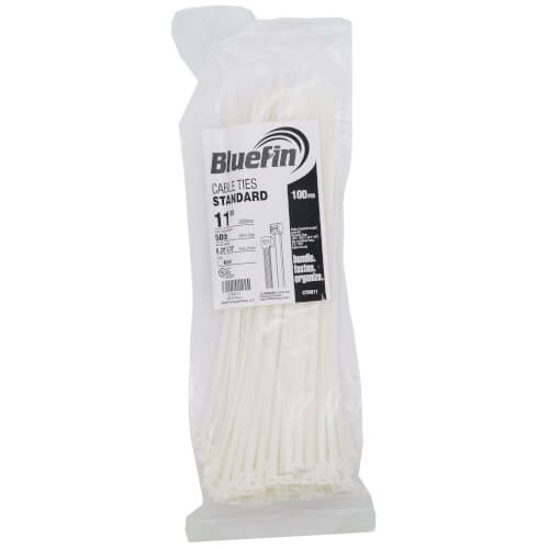 Main product image of 11" Nylon Standard Cable Ties, Natural (Pack of 100)