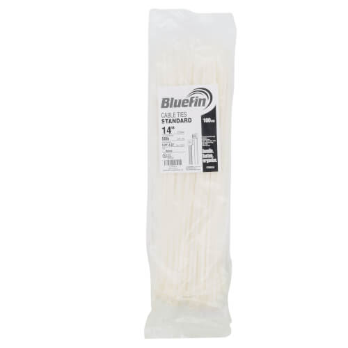 Main product image of 14" Nylon Standard Cable Ties, Natural (Pack of 100)
