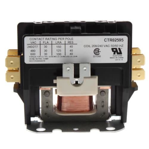 CTR02595 Trane CTR02595 Contactor 2P 30A 208/240V, CTR02595