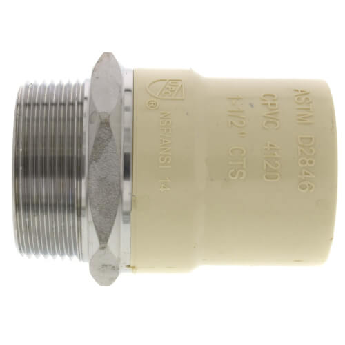 Main product image of 1-1/2" CPVC x Male Stainless Steel Adapter (Lead Free)
