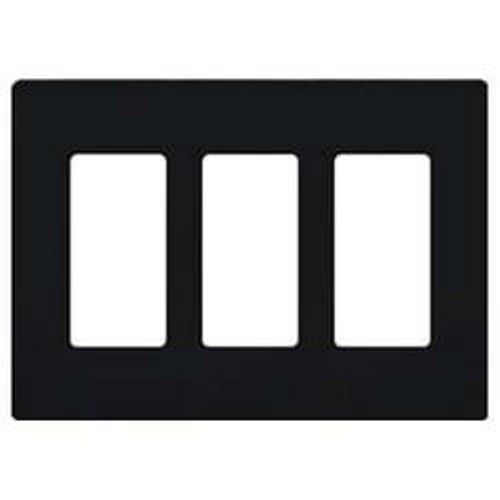 Main product image of Claro Wall Plate 3 Gang (Black)