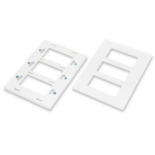 Main product image of Claro Wall Plate 3 Gang 24 Pack (White)