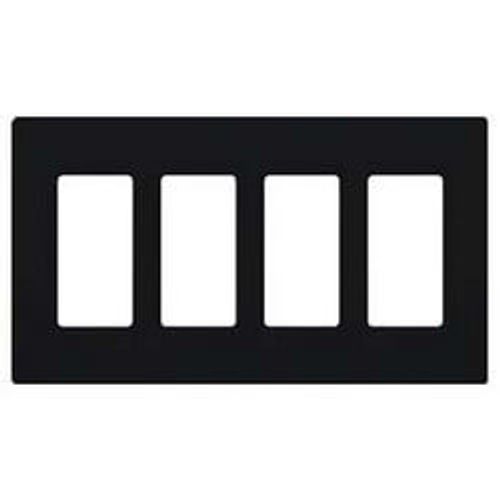 Main product image of Claro Wall Plate 4 Gang (Black)