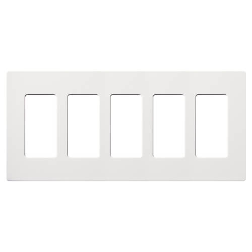 CW-5-WH - Lutron CW-5-WH - Claro 5 Gang Wall Plate for Decorator ...