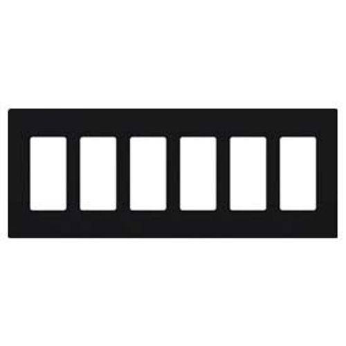 Main product image of Claro Wall Plate 6 Gang (Black)