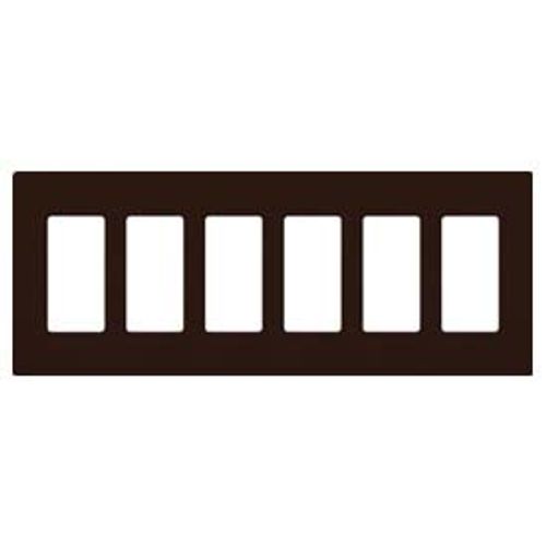 Main product image of Claro Wall Plate 6 Gang (Brown)