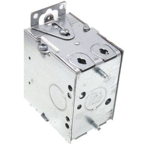 Main product image of 2-3/4" Deep Gangable Switch Box w/ Flush Ears, 1/2" Knockouts, Armored Cable Clamps (C-3)