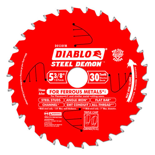Main product image of 5-3/8" Steel Demon Metal Cutting Saw Blade w/30 TCG Teeth & 20mm Arbor