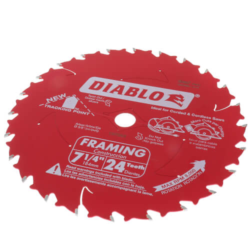7-1/4" Lumber Cutting Saw Blade w/24 ATB Teeth