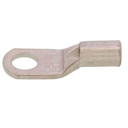 Main product image of 1/4" Bolt Hole Non-Insulated Tubular Copper Ring Terminal, 8/8AN Wire Range