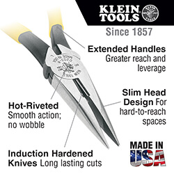 Main product image of 8" Needle Nose Side-Cutting Pliers